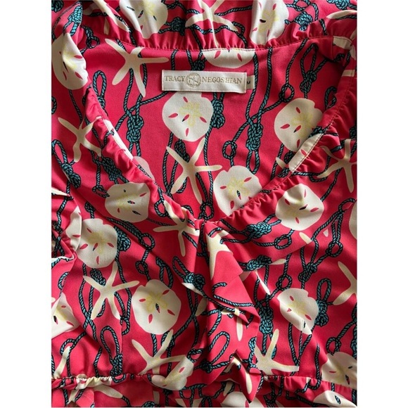 Tracy Negoshian pink starfish and sand dollar dress size medium - Picture 5 of 9